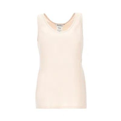 Max Mara Silk Cady Top With Embroidery In Pink