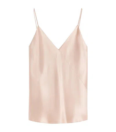 Max Mara Silk Cami Top In Pink