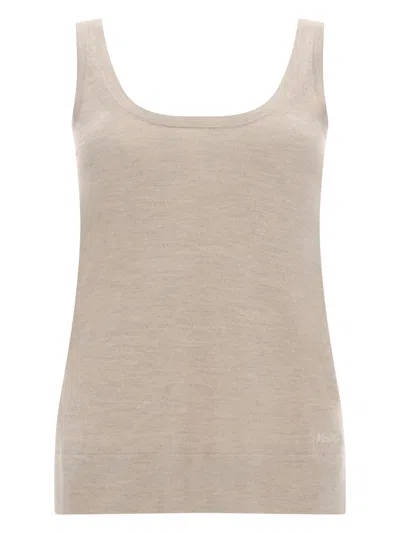 Max Mara Silk Camisole In Neutral