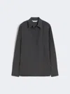 Max Mara Silk Canvas Shirt In Black