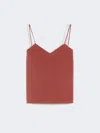 Max Mara Thin-strapped Camisole In Brown