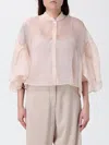 Max Mara Silk Cape Blouse In Pink