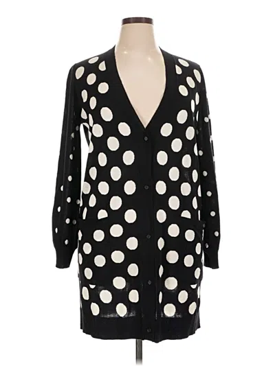 Pre-owned Max Mara Silk Cardigan Sweater In Black