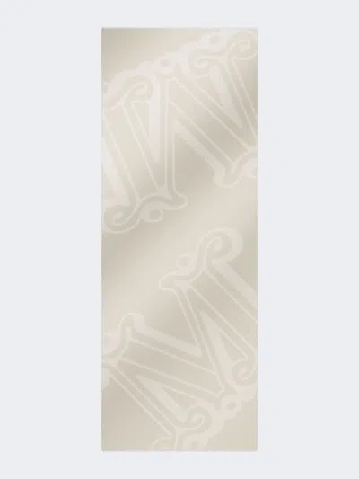 Max Mara Silk, Cashmere And Wool Jacquard Stole In Sand