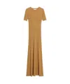 Max Mara Silk Cashmere Dress In Brown