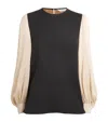 Max Mara Womens Black Cerea Round-neck Silk Blouse In Black