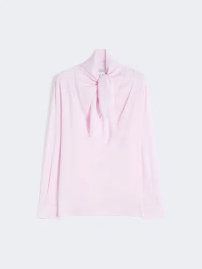 Max Mara Silk Charmeuse Blouse In Pink