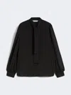 Max Mara Silk Charmeuse Shirt In Black