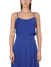 Max Mara Silk Charmeuse Tuxedo Top
