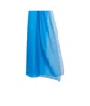 Max Mara Silk Chiffon Stole In Light Blue