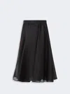 Max Mara Solid Color Midi Skirt In Black