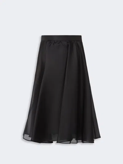 Max Mara Solid Color Midi Skirt In Multi