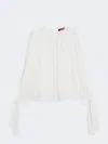Max Mara Silk Crepe De Chine Blouse In White