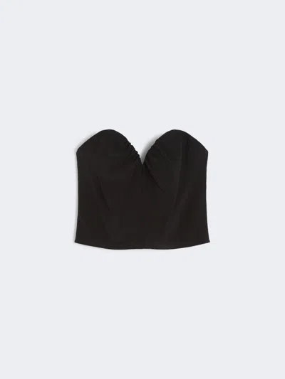 MAX MARA SILK CREPE DE CHINE CORSET TOP