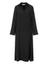 Max Mara Silk Crepe De Chine Dress In Black
