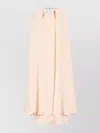 Max Mara Managua Silk Long Dress With Silk Cape And Metal Detail