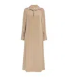 Max Mara Silk Crêpe De Chine Ossola Shirt Dress In Gray