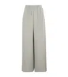 Max Mara Silk Crêpe De Chine Trousers In Gray