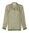 Max Mara Collared Long-sleeved Shirt In Brown