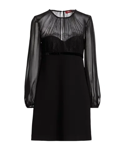 Max Mara Silk Dresses In Black
