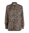 Max Mara Etna Leopard-print Silk Shirt In Beige