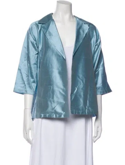 Pre-owned Max Mara Silk Evening Jacket In Blue