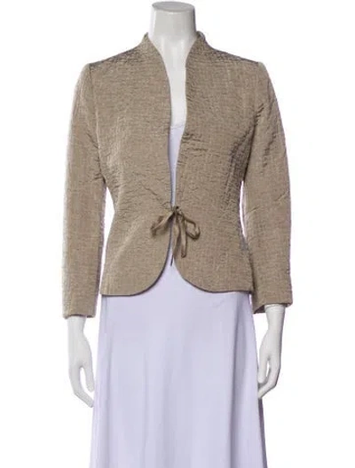 Pre-owned Max Mara Silk Evening Jacket In Neutral
