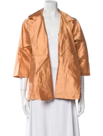 Pre-owned Max Mara Silk Evening Jacket In Orange