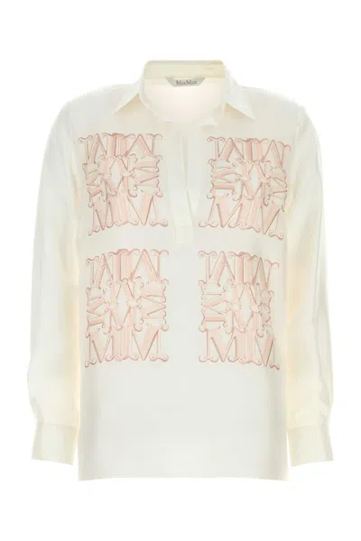 Max Mara Silk Filtro Blouse In White