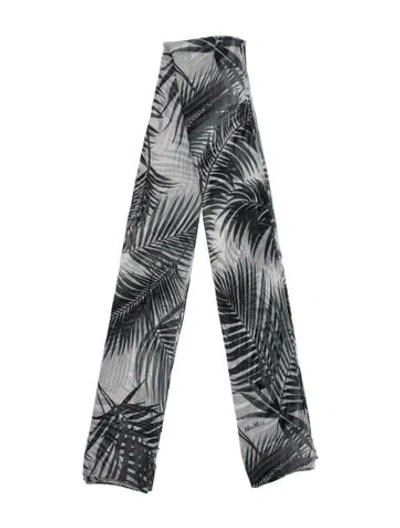 Pre-owned Max Mara Silk Floral Print Scarf In Multicolor