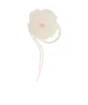 Max Mara Silk Flower Brooch In White