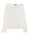 Max Mara Silk Georgette Blouse In White