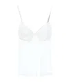 Max Mara Silk Georgette Top In White