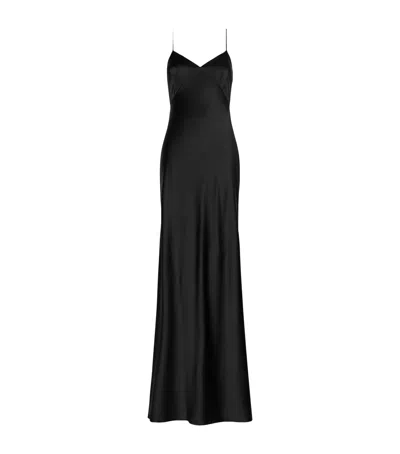 Max Mara Silk Gown In Black