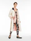 Max Mara Water-repellent Cotton Canvas Duster Coat In Pink