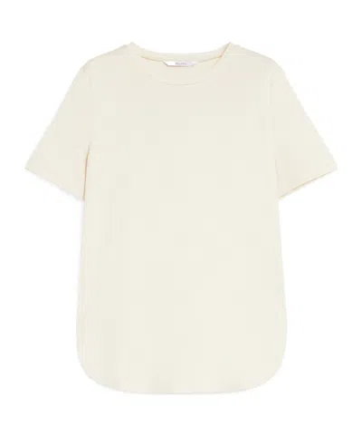 Max Mara Silk Interlock T-shirt In White