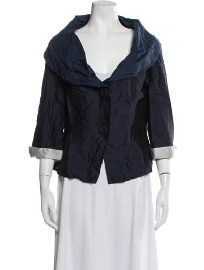 Pre-owned Max Mara Silk Jacket In Blue