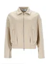 Max Mara Silk Jacket In Neutral