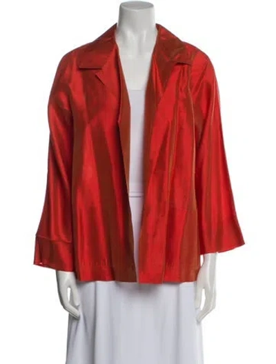 Pre-owned Max Mara Silk Jacket In Orange
