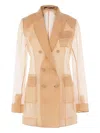 Max Mara Silk Jacket In Neutral