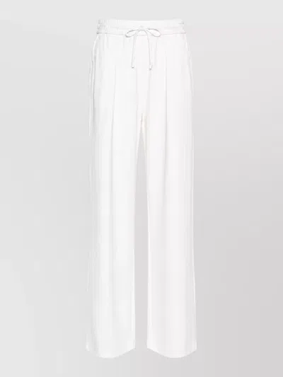 Max Mara Drawstring Casual Pants In White