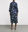 Max Mara Silk Kaftan Midi Dress In Blue