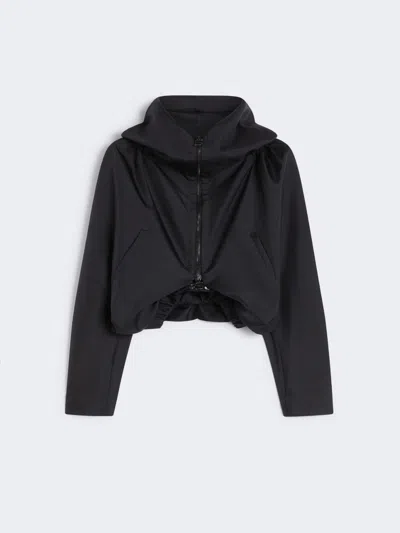 Max Mara Silk Kimono Jacket In Black