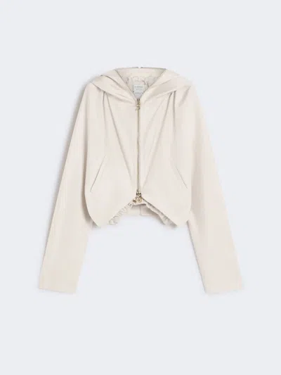Max Mara Silk Kimono Jacket In Neutral