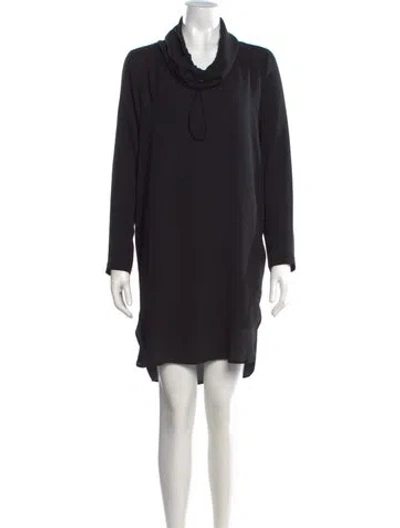 Pre-owned Max Mara Silk Knee-length Dress In Black