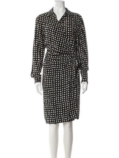 Pre-owned Max Mara Silk Knee-length Dress In Blue