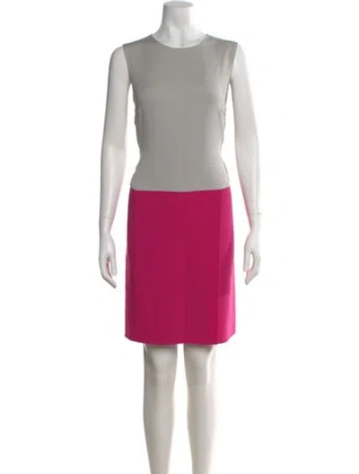Pre-owned Max Mara Silk Knee-length Dress In Multi