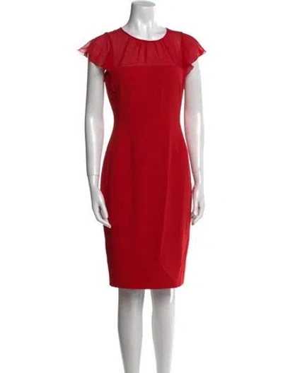 Pre-owned Max Mara Silk Knee-length Dress W/ Tags In Multi