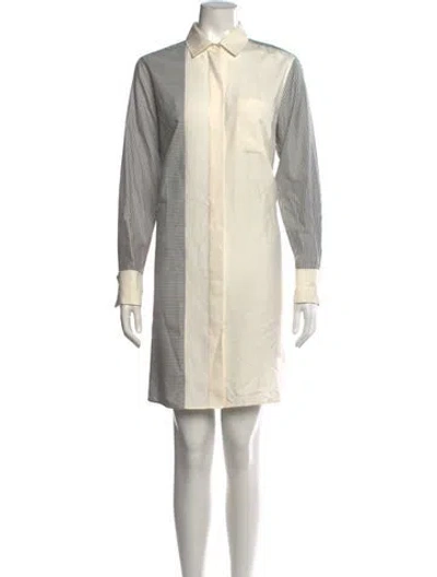Pre-owned Max Mara Silk Knee-length Dress In White