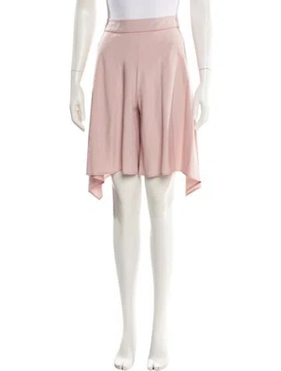Pre-owned Max Mara Silk Knee-length Shorts W/ Tags In Pink